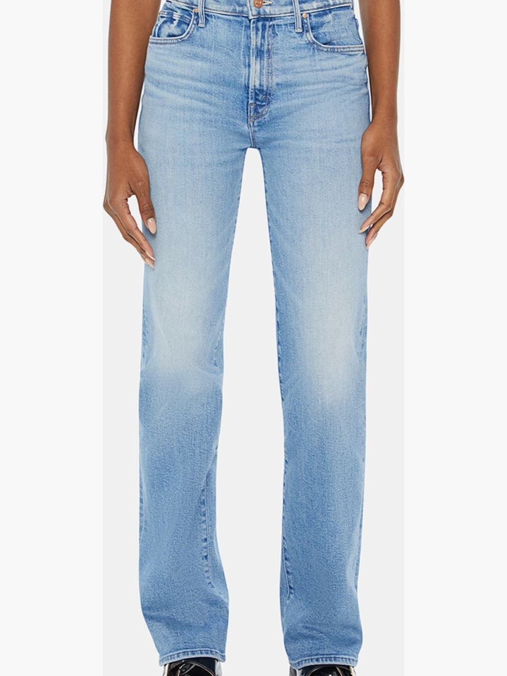MOTHER Light Wash Straight Leg Jeans